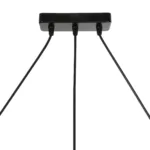 GloboStar® FLASHO 201-0111 Vintage Κρεμαστό Φωτιστικό Οροφής Ράγα Τρίφωτο 3 x E27 IP20 Μαύρο Μέταλλο με Γαλακτερό Γυαλί - Μ50 x Π25 x Υ70cm - Image 7