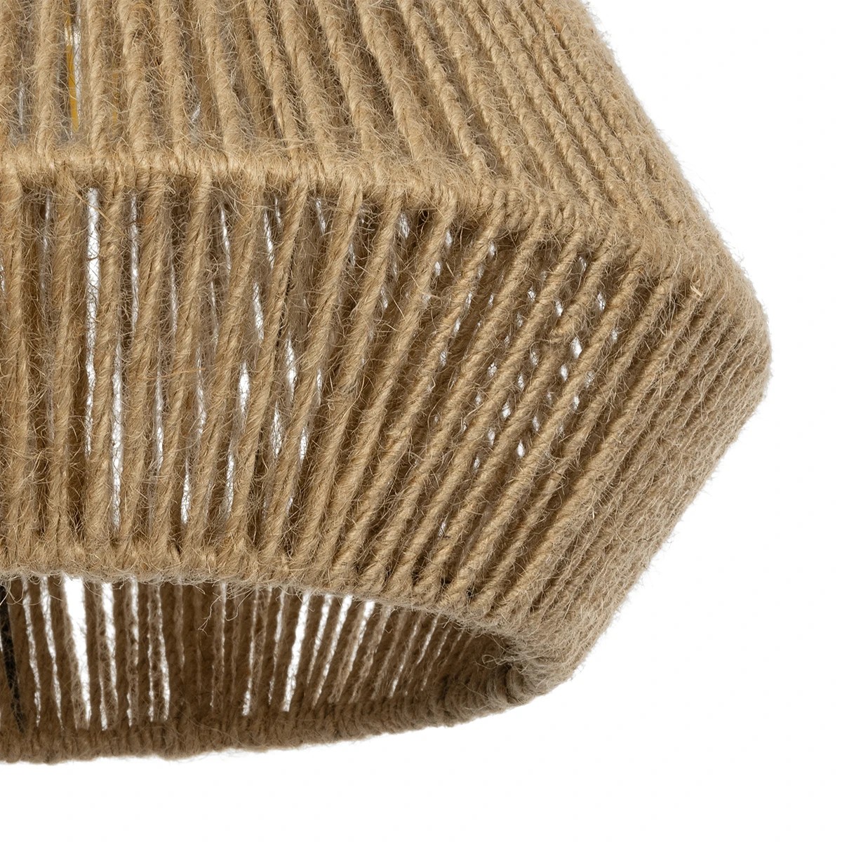 GloboStar® GLARO 201-0112 Vintage Κρεμαστό Φωτιστικό Καμπάνα Μονόφωτο 1 x E27 IP20 Μαύρο Μέταλλο με Μπεζ Σχοινί - Μ30 x Π30 x Υ70cm - Image 7