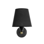 GLOBOSTAR® BLAKI 201-0115 Μοντέρνο Φωτιστικό Τοίχου - Απλίκα με Ντουί 1 x E27 AC 220-240V IP20 - Μαύρο - Μ40 x Π15 x Υ20cm - Image 2