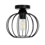 GLOBOSTAR® BITUIN 201-0116 Μοντέρνο Φωτιστικό Οροφής με Ντουί 1 x E27 AC 220-240V IP20 - Μαύρο - Μ21 x Π21 x Υ18cm - Image 3
