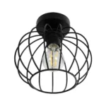 GLOBOSTAR® BITUIN 201-0116 Μοντέρνο Φωτιστικό Οροφής με Ντουί 1 x E27 AC 220-240V IP20 - Μαύρο - Μ21 x Π21 x Υ18cm - Image 4