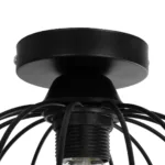 GLOBOSTAR® BITUIN 201-0116 Μοντέρνο Φωτιστικό Οροφής με Ντουί 1 x E27 AC 220-240V IP20 - Μαύρο - Μ21 x Π21 x Υ18cm - Image 5