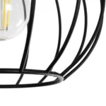 GLOBOSTAR® BITUIN 201-0116 Μοντέρνο Φωτιστικό Οροφής με Ντουί 1 x E27 AC 220-240V IP20 - Μαύρο - Μ21 x Π21 x Υ18cm - Image 6