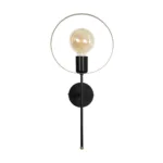 GLOBOSTAR® SOPA 201-0120 Μοντέρνο Φωτιστικό Τοίχου - Απλίκα με Ντουί 1 x E27 AC 220-240V IP20 - Μαύρο - Μ23 x Π15 x Υ51cm - Image 3