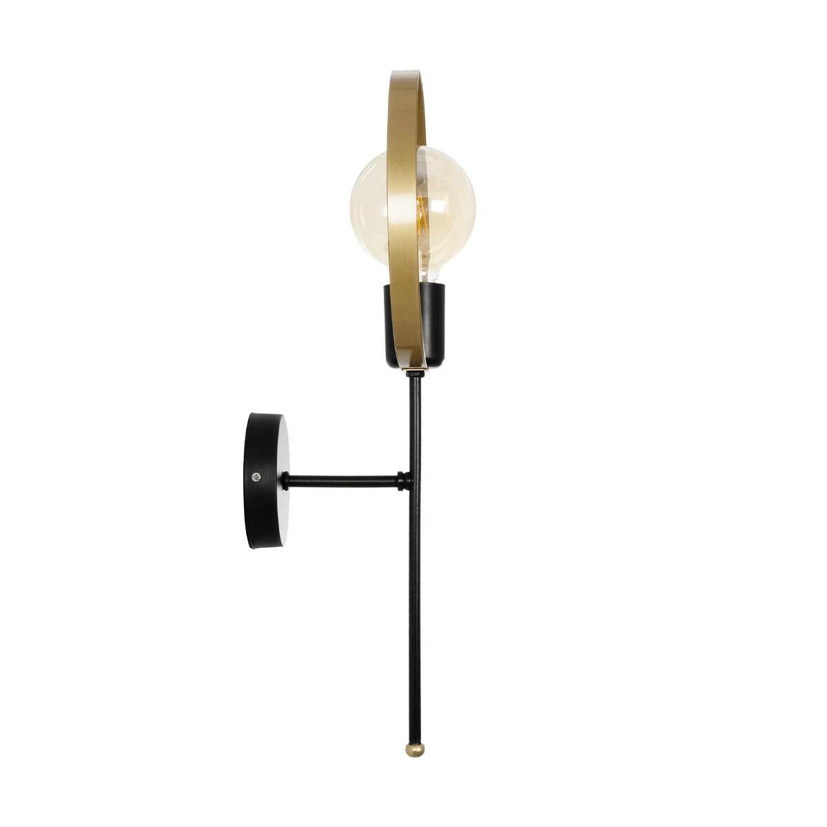 GLOBOSTAR® SOPA 201-0120 Μοντέρνο Φωτιστικό Τοίχου - Απλίκα με Ντουί 1 x E27 AC 220-240V IP20 - Μαύρο - Μ23 x Π15 x Υ51cm - Image 4