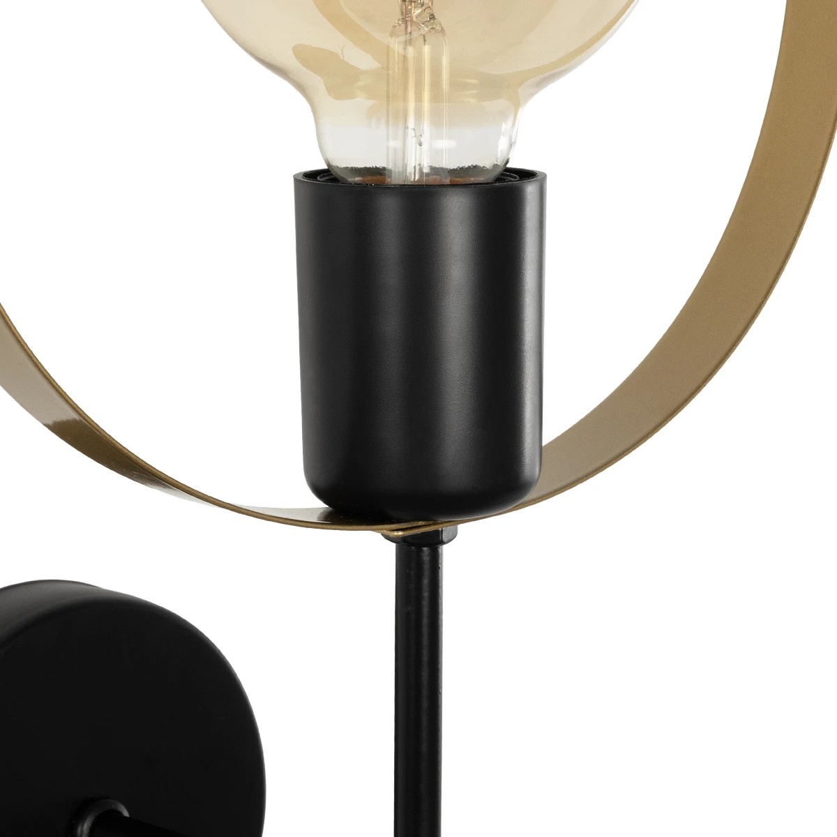 GLOBOSTAR® SOPA 201-0120 Μοντέρνο Φωτιστικό Τοίχου - Απλίκα με Ντουί 1 x E27 AC 220-240V IP20 - Μαύρο - Μ23 x Π15 x Υ51cm - Image 5