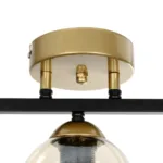 GLOBOSTAR® RADIUS 201-0122 Vintage Φωτιστικό Οροφής με Ντουί 3 x E27 AC 220-240V IP20 - Χρυσό, Μαύρο & Διάφανο- Μ60 x Π13 x Υ16cm - Image 7
