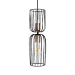 GLOBOSTAR® LAVERA 201-0024 Vintage Κρεμαστό Φωτιστικό Οροφής με Ντουί 1 x E27 AC 220-240V IP20 - Χρυσό & Λευκό - Μ14 x Π14 x Υ44cm - Image 4