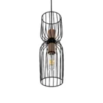 GLOBOSTAR® LAVERA 201-0024 Vintage Κρεμαστό Φωτιστικό Οροφής με Ντουί 1 x E27 AC 220-240V IP20 - Χρυσό & Λευκό - Μ14 x Π14 x Υ44cm - Image 5