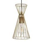 GLOBOSTAR® FLIXIO 201-0126 Vintage Κρεμαστό Φωτιστικό Οροφής με Ντουί 3 x E27 AC 220-240V IP20 - Χρυσό - Μ40 x Π40 x Υ70cm - Image 6