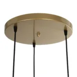 GLOBOSTAR® FLIXIO 201-0126 Vintage Κρεμαστό Φωτιστικό Οροφής με Ντουί 3 x E27 AC 220-240V IP20 - Χρυσό - Μ40 x Π40 x Υ70cm - Image 9