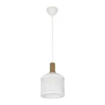GLOBOSTAR® NETO 201-0129 Μοντέρνο Κρεμαστό Φωτιστικό Οροφής με Ντουί 1 x E27 AC 220-240V IP20 - Χρυσό & Λευκό - Μ18 x Π18 x Υ70cm - Image 2