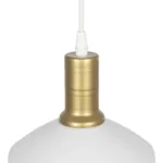 GLOBOSTAR® NETO 201-0129 Μοντέρνο Κρεμαστό Φωτιστικό Οροφής με Ντουί 1 x E27 AC 220-240V IP20 - Χρυσό & Λευκό - Μ18 x Π18 x Υ70cm - Image 6