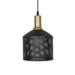 GLOBOSTAR® NETO 201-0130 Μοντέρνο Κρεμαστό Φωτιστικό Οροφής με Ντουί 1 x E27 AC 220-240V IP20 - Χρυσό & Μαύρο - Μ18 x Π18 x Υ70cm - Image 3