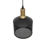 GLOBOSTAR® NETO 201-0130 Μοντέρνο Κρεμαστό Φωτιστικό Οροφής με Ντουί 1 x E27 AC 220-240V IP20 - Χρυσό & Μαύρο - Μ18 x Π18 x Υ70cm - Image 5