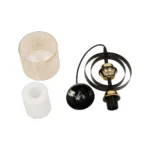 GLOBOSTAR® ZENIA 201-0134 Vintage Κρεμαστό Φωτιστικό Οροφής με Ντουί 1 x E27 AC 220-240V IP20 - Μαύρο - Μ16 x Π16 x Υ70cm - Image 11