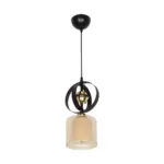 GLOBOSTAR® ZENIA 201-0134 Vintage Κρεμαστό Φωτιστικό Οροφής με Ντουί 1 x E27 AC 220-240V IP20 - Μαύρο - Μ16 x Π16 x Υ70cm - Image 2