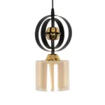 GLOBOSTAR® ZENIA 201-0134 Vintage Κρεμαστό Φωτιστικό Οροφής με Ντουί 1 x E27 AC 220-240V IP20 - Μαύρο - Μ16 x Π16 x Υ70cm - Image 3