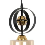 GLOBOSTAR® ZENIA 201-0134 Vintage Κρεμαστό Φωτιστικό Οροφής με Ντουί 1 x E27 AC 220-240V IP20 - Μαύρο - Μ16 x Π16 x Υ70cm - Image 6
