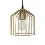 GLOBOSTAR® FLIXIO 201-0138 Vintage Κρεμαστό Φωτιστικό Οροφής με Ντουί 3 x E27 AC 220-240V IP20 - Χρυσό - Μ30 x Π30 x Υ70cm - Image 5