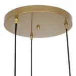 GLOBOSTAR® FLIXIO 201-0138 Vintage Κρεμαστό Φωτιστικό Οροφής με Ντουί 3 x E27 AC 220-240V IP20 - Χρυσό - Μ30 x Π30 x Υ70cm - Image 6