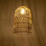 GLOBOSTAR® NETI 205-0025 Boho Κρεμαστό Φωτιστικό Οροφής με Ντουί 1 x E27 AC 220-240V IP20 - Μπεζ - M35 x Π35 x Υ63cm - Image 2