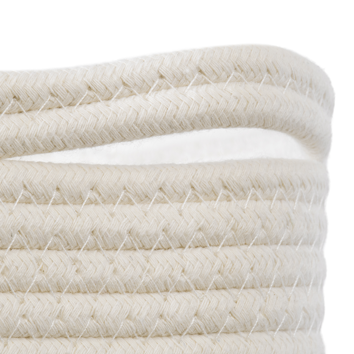 GloboStar® Artificial Garden PALAWAN 20203 Διακοσμητικό Πλεκτό Καλάθι - Κασπώ Γλάστρα - Flower Pot Μπεζ με Λευκό Π25cm x Υ25cm - Image 4