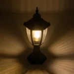 GloboStar® ENGLAND 202-0009 Vintage Επιδαπέδιο Φωτιστικό Φαναράκι Μονόφωτο 1 x E27 IP44 Μαύρο Πλαστικό - Μ20 x Π20 x Υ45cm - Image 2