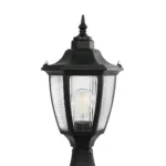 GloboStar® ENGLAND 202-0009 Vintage Επιδαπέδιο Φωτιστικό Φαναράκι Μονόφωτο 1 x E27 IP44 Μαύρο Πλαστικό - Μ20 x Π20 x Υ45cm - Image 6