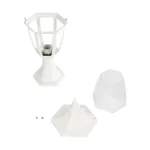 GloboStar® ENGLAND 202-0010 Vintage Επιδαπέδιο Φωτιστικό Φαναράκι Μονόφωτο 1 x E27 IP44 Λευκό Πλαστικό - Μ20 x Π20 x Υ45cm - Image 8