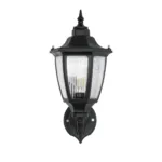 GloboStar® ENGLAND 202-0011 Vintage Επιτοίχιο Φωτιστικό Φαναράκι Μονόφωτο 1 x E27 IP44 Μαύρο Πλαστικό - Μ20 x Π20 x Υ30cm - Image 3