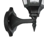 GloboStar® ENGLAND 202-0011 Vintage Επιτοίχιο Φωτιστικό Φαναράκι Μονόφωτο 1 x E27 IP44 Μαύρο Πλαστικό - Μ20 x Π20 x Υ30cm - Image 6