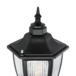GloboStar® ENGLAND 202-0011 Vintage Επιτοίχιο Φωτιστικό Φαναράκι Μονόφωτο 1 x E27 IP44 Μαύρο Πλαστικό - Μ20 x Π20 x Υ30cm - Image 5