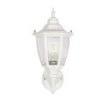 GloboStar® ENGLAND 202-0012 Vintage Επιτοίχιο Φωτιστικό Φαναράκι Μονόφωτο 1 x E27 IP44 Λευκό Πλαστικό - Μ20 x Π20 x Υ30cm - Image 3