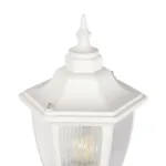 GloboStar® ENGLAND 202-0012 Vintage Επιτοίχιο Φωτιστικό Φαναράκι Μονόφωτο 1 x E27 IP44 Λευκό Πλαστικό - Μ20 x Π20 x Υ30cm - Image 5