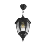 GloboStar® ENGLAND 202-0013 Vintage Κρεμαστό Φωτιστικό Φαναράκι Μονόφωτο 1 x E27 IP44 Μαύρο Πλαστικό - Μ20 x Π20 x Υ55cm - Image 4