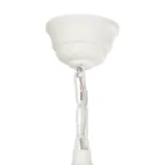 GloboStar® ENGLAND 202-0014 Vintage Κρεμαστό Φωτιστικό Φαναράκι Μονόφωτο 1 x E27 IP44 Λευκό Πλαστικό - Μ20 x Π20 x Υ55cm - Image 7