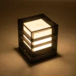 GloboStar® ENGLAND 202-0018 Μοντέρνο Επιδαπέδιο Φωτιστικό Μονόφωτο 1 x E27 IP44 - Μαύρο Πλαστικό Μ22 x Π22 x Υ27cm - Image 2