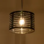 GloboStar® DOMINIC 202-0030 Μοντέρνο Κρεμαστό Φωτιστικό Καπέλο Μονόφωτο 1 x E27 IP20 Μαύρο Πλαστικό - Μ30 x Π30 x Υ70cm - Image 2