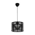 GloboStar® DOMINIC 202-0030 Μοντέρνο Κρεμαστό Φωτιστικό Καπέλο Μονόφωτο 1 x E27 IP20 Μαύρο Πλαστικό - Μ30 x Π30 x Υ70cm - Image 3