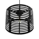 GloboStar® DOMINIC 202-0030 Μοντέρνο Κρεμαστό Φωτιστικό Καπέλο Μονόφωτο 1 x E27 IP20 Μαύρο Πλαστικό - Μ30 x Π30 x Υ70cm - Image 5