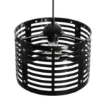 GloboStar® DOMINIC 202-0030 Μοντέρνο Κρεμαστό Φωτιστικό Καπέλο Μονόφωτο 1 x E27 IP20 Μαύρο Πλαστικό - Μ30 x Π30 x Υ70cm - Image 6