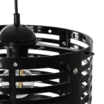 GloboStar® DOMINIC 202-0030 Μοντέρνο Κρεμαστό Φωτιστικό Καπέλο Μονόφωτο 1 x E27 IP20 Μαύρο Πλαστικό - Μ30 x Π30 x Υ70cm - Image 7