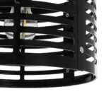GloboStar® DOMINIC 202-0030 Μοντέρνο Κρεμαστό Φωτιστικό Καπέλο Μονόφωτο 1 x E27 IP20 Μαύρο Πλαστικό - Μ30 x Π30 x Υ70cm - Image 8