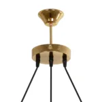 GloboStar® PLEX 202-0036 Μοντέρνο Κρεμαστό Φωτιστικό Πλέγμα Τρίφωτο 3 x E27 IP20 Χρυσό Μέταλλο με Διάφανο Γυαλί - Μ55 x Π20 x Υ70cm - Image 9