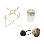 GloboStar® PLEX 202-0037 Μοντέρνο Κρεμαστό Φωτιστικό Πλέγμα Μονόφωτο 1 x E27 IP20 Χρυσό Μέταλλο με Διάφανο Γυαλί - Μ20 x Π20 x Υ70cm - Image 10