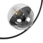 GloboStar® CITY 202-0040 Μοντέρνο Φωτιστικό Οροφής Μπάλα Δίφωτο 2 x E27 IP20 Μαύρο Μέταλλο με Διάφανο Γυαλί - Μ45 x Π15 x Υ55cm - Image 6