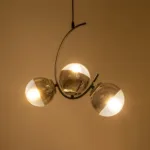 GloboStar® CITY 202-0041 Μοντέρνο Κρεμαστό Φωτιστικό Μπάλα Τρίφωτο 3 x E27 IP20 Μαύρο Μέταλλο με Διάφανο Γυαλί - Μ45 x Π15 x Υ55cm - Image 2