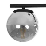 GloboStar® CITY 202-0043 Μοντέρνο Κρεμαστό Φωτιστικό Μπάλα Τρίφωτο 3 x E27 IP20 Μαύρο Μέταλλο με Διάφανο Γυαλί - Μ55 x Π15 x Υ43cm - Image 6