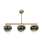 GloboStar® CITY 202-0045 Μοντέρνο Κρεμαστό Φωτιστικό Μπάλα Τρίφωτο 3 x E27 IP20 Χρυσό Μέταλλο με Διάφανο Γυαλί - Μ55 x Π15 x Υ43cm - Image 4